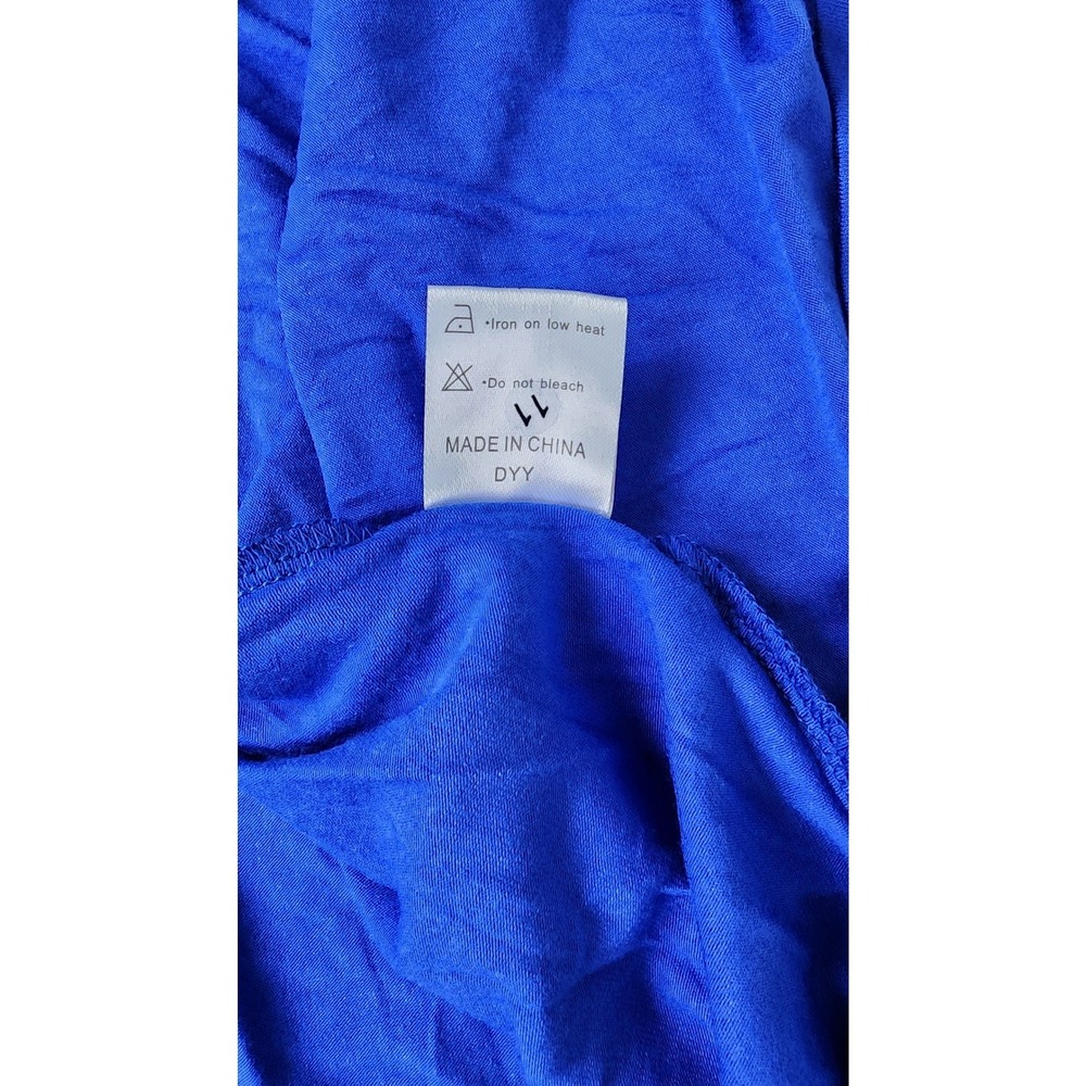 NWT WEACZZY Womens XL Sleeveless Dress Wrap Dress Sundress Blue V-Neck Pockets - Picture 6 of 8